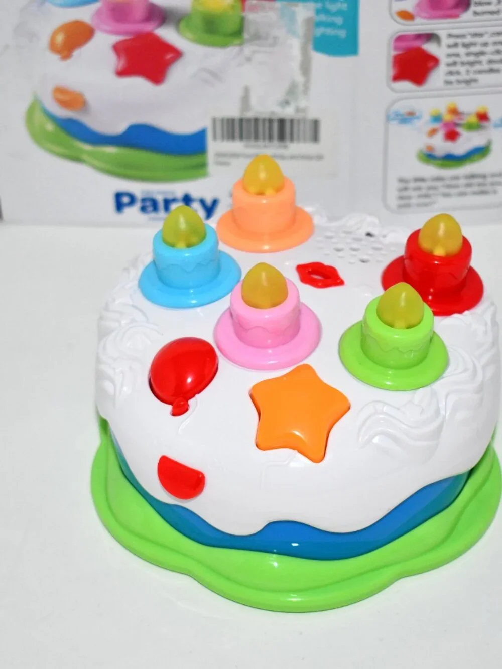 OKREVIEW First Birthday Cake Toy, Musical Light Up, Pretend Play, 18M+, Green, N
